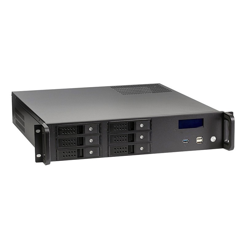 Exegate EX279756RUS Серверный корпус Exegate Pro 2U480-HS06 <RM 19",  высота 2U, глубина 480, БП 800ADS, 6xHotSwap, USB>