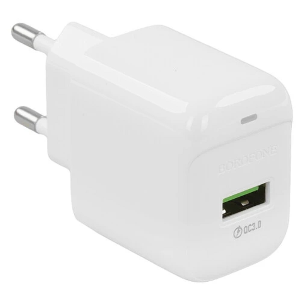 BOROFONE BAS42A/ Сетевое ЗУ/ QC 3.0/ 1 USB/ Выход: 18W/ White