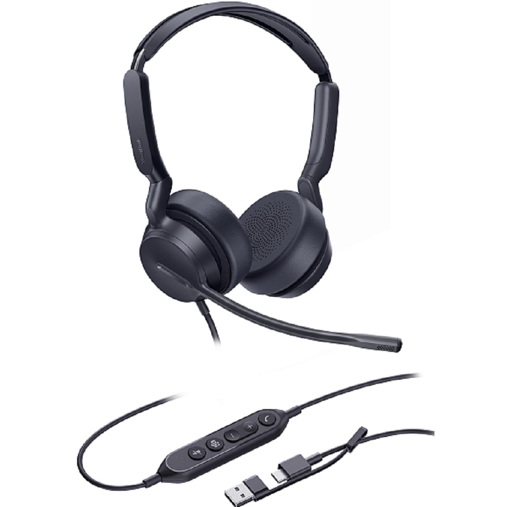 Гарнитура проводная/ Yealink UH42 Dual UC USB-C/A [1308215]