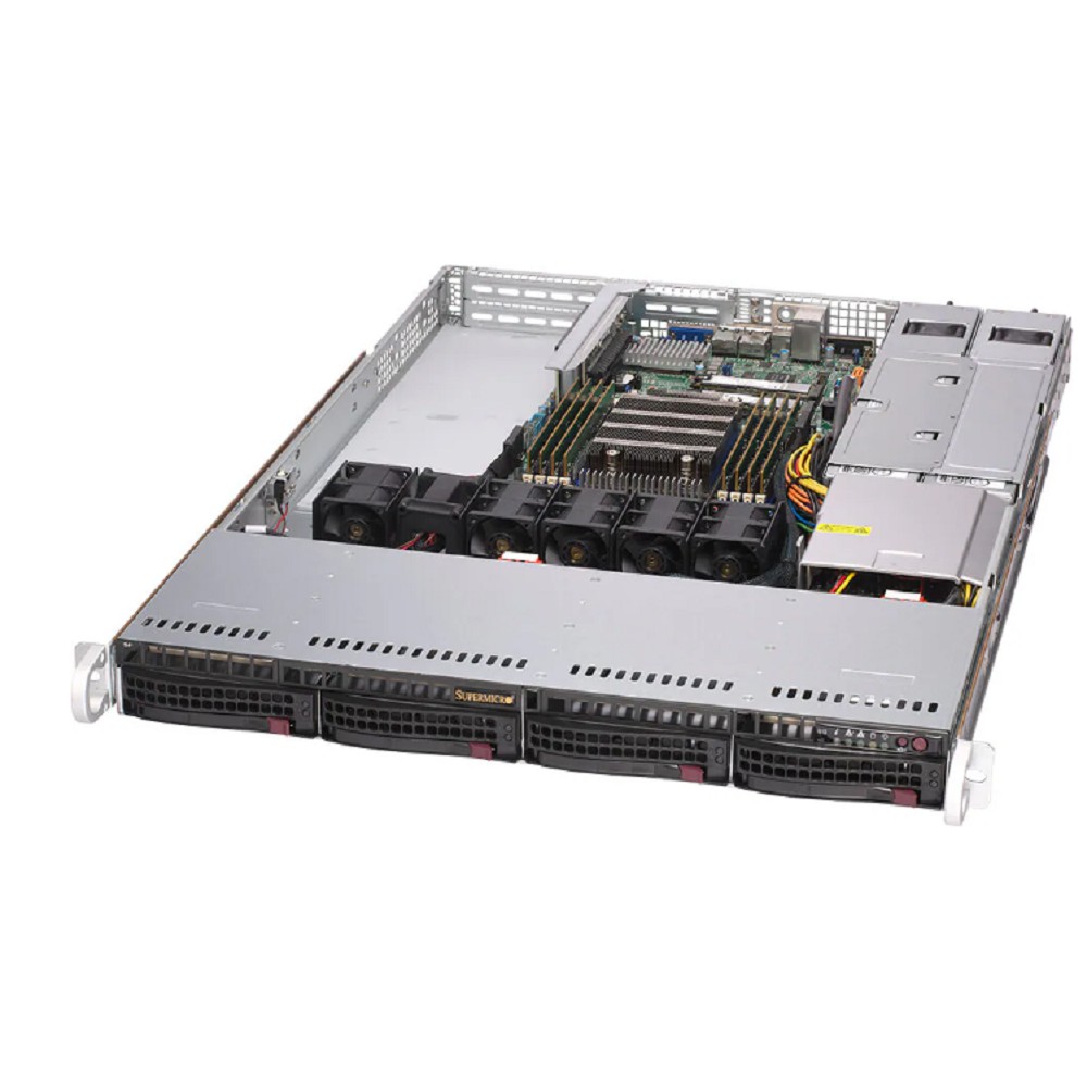 Supermicro AS -1014S-WTRT Корпус компьютерный 1U Single AMD EPYC™ 7002 Series Processor/8 DIMMs up to 2TB/2 PCI-E 4.0 x16/4 Hot-swap 3.5" SATA3/2x 10GBase-T LAN/2x 10GBase-T LAN