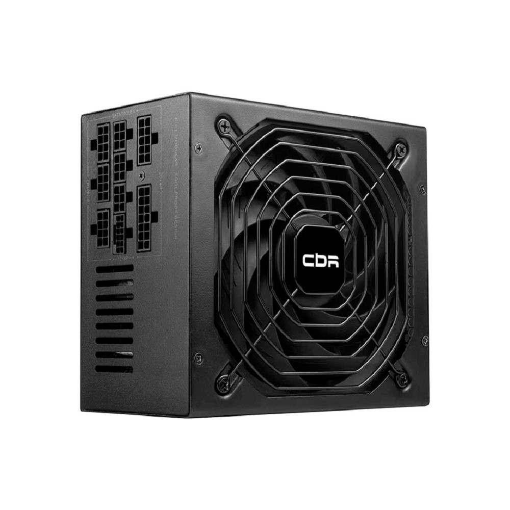 Блок питания CBR ATX 850W 80+ Gold, Full Modular, DC-DC, APFC, 14cm fan, 24pin, 1*PCIE5.1(12+4pin), 2*8-pin(4+4P), 3*6+2pin, 5*SATA, 3*IDE, 1.5м кабель питания, черный [PSU-ATX850-14MG/14GM] BOX