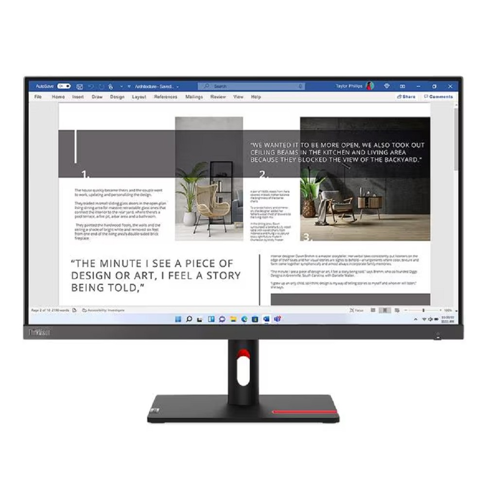 LCD Lenovo 27" S27i-30 {IPS 1920x1080 100Hz 4ms 16:9 матовая 1300:1 300cd 178/178 D-Sub HDMI non-EU} [63DFKAT4UK]