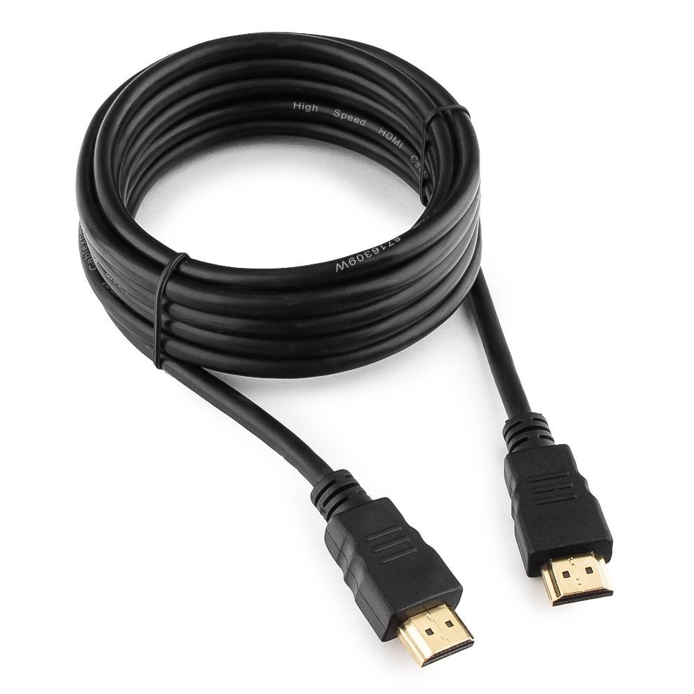 Кабель HDMI Cablexpert 19M/19M, v2.0, медь, позол.контакты, экран, 3м, черный, пакет [CC-HDMI4-10]
