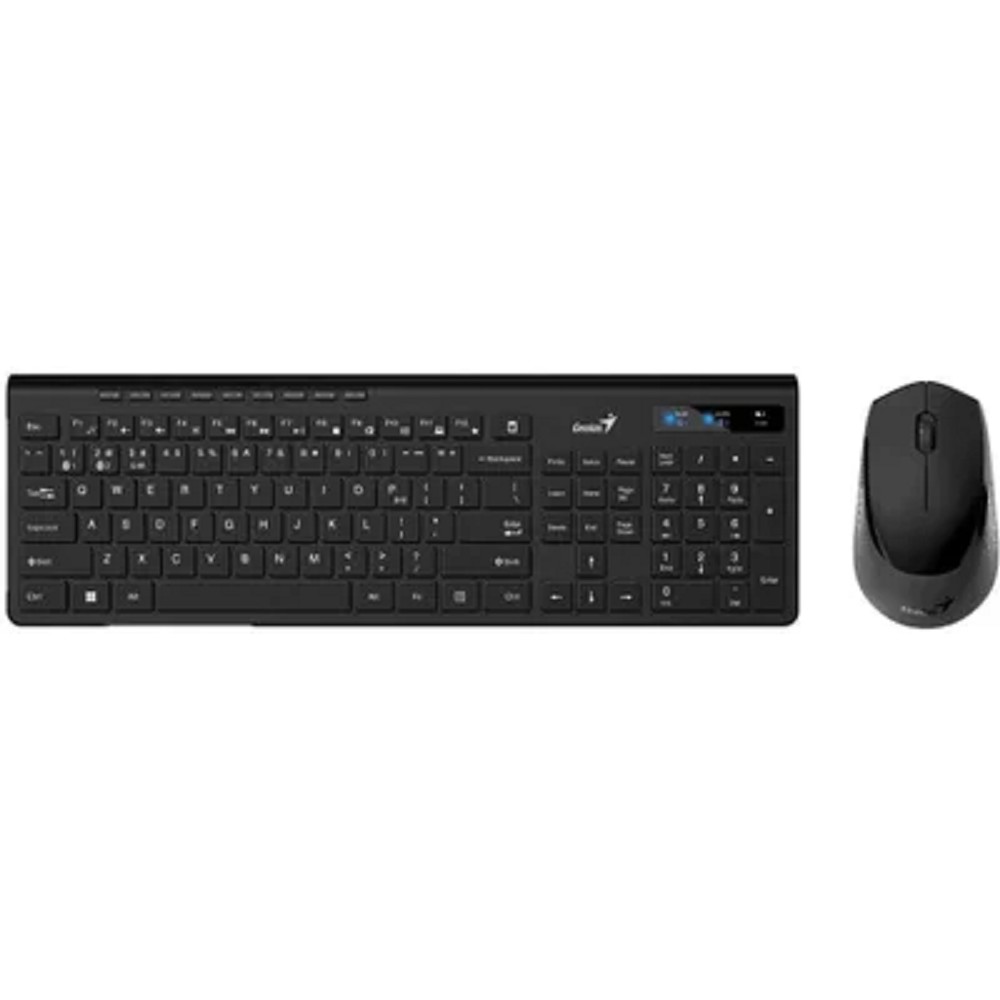 Клавиатура + мышь Genius Smart KM-8230 BLACK {USB,1 мини-ресивер на оба устройства,104 кл кнопка SmartGenius, мембранная,800-1600 DPI} [31340015408]