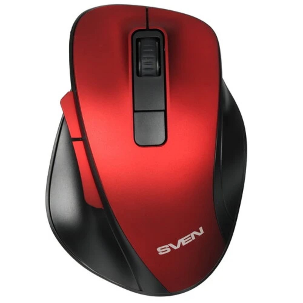 Беспроводная мышь RX-525SW красная  (бесшумн. кл., 5+1кл. 600-1400DPI, Soft-touch, блист.)