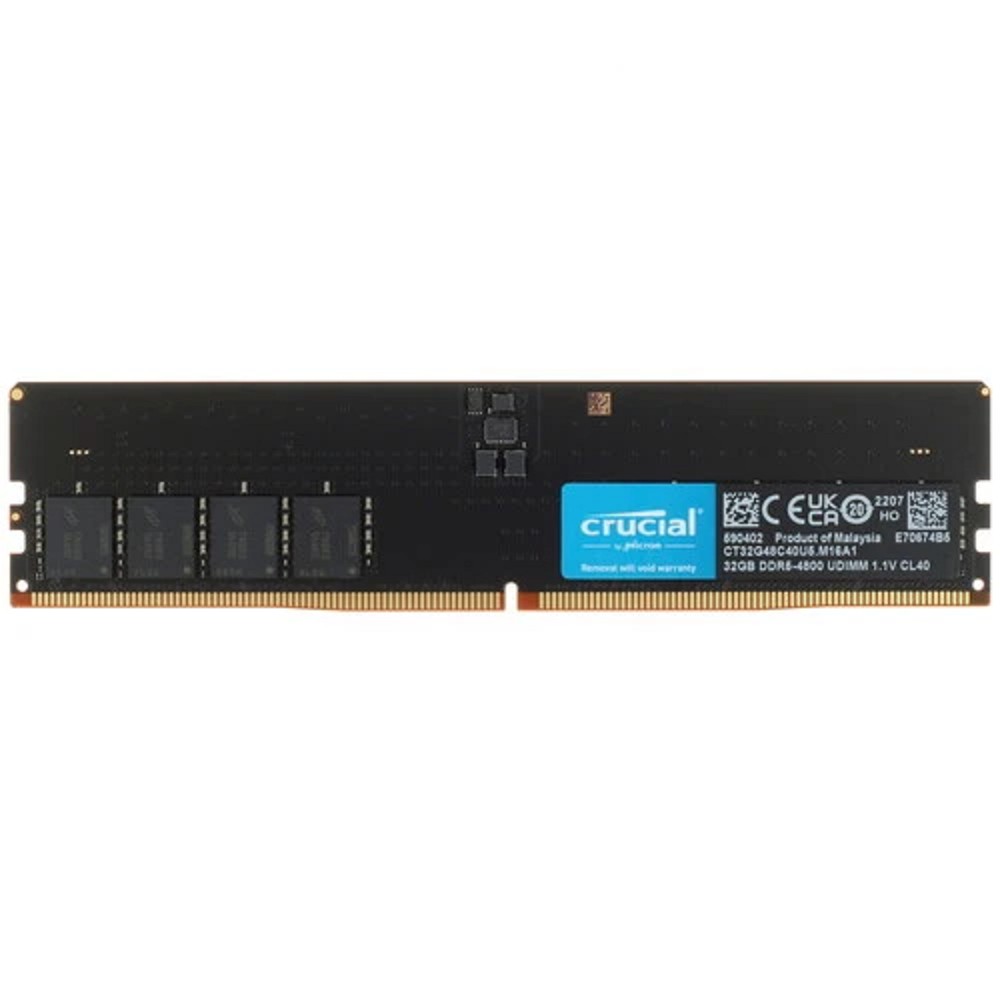 Crucial DDR5 DIMM 32GB 4800 MT/s CL40 16Gbit CT32G48C40U5