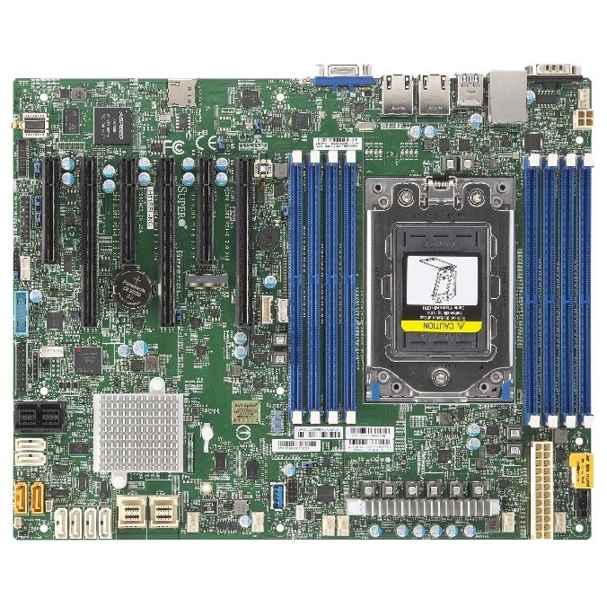 SuperMicro MBD-H11SSL-I-B {ATX Socket SP3 Single AMD EPYC 7000, up to 1TB DDR4 Reg ECC 2666MHz memory in 8 DIMM slots, 16 SATA3, 1 M.2, 2x Gb LAN ports, IPMI 2.0 + KVM} OEM