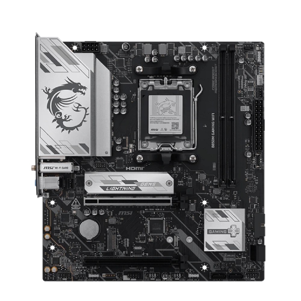 MSI B850M GAMING WIFI {SocketAM5 AMD B850 2xDDR5 mATX AC`97 8ch(7.1) 5Gigabit RAID+HDMI+DP}