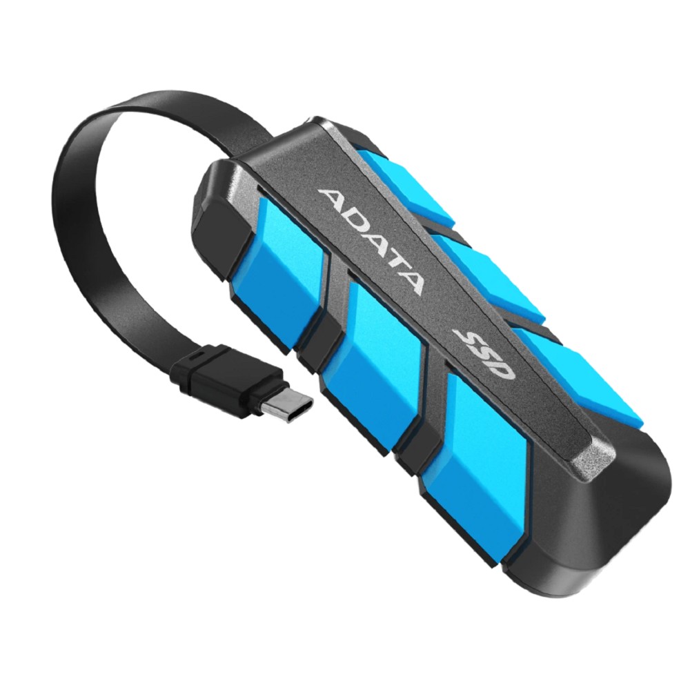 Твердотельный накопитель/ ADATA External SSD SC740, 1000GB, Type-C, USB 3.2 Gen2, R/W 1050/1000 MB/s, 121.8x40.5x22.3mm, Blue