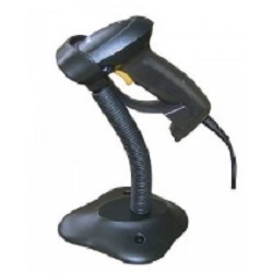Mindeo MD2230AT+ черный {Сканер ШК (ручной, лазерный, 3mil, черный)  подставка, USB}
