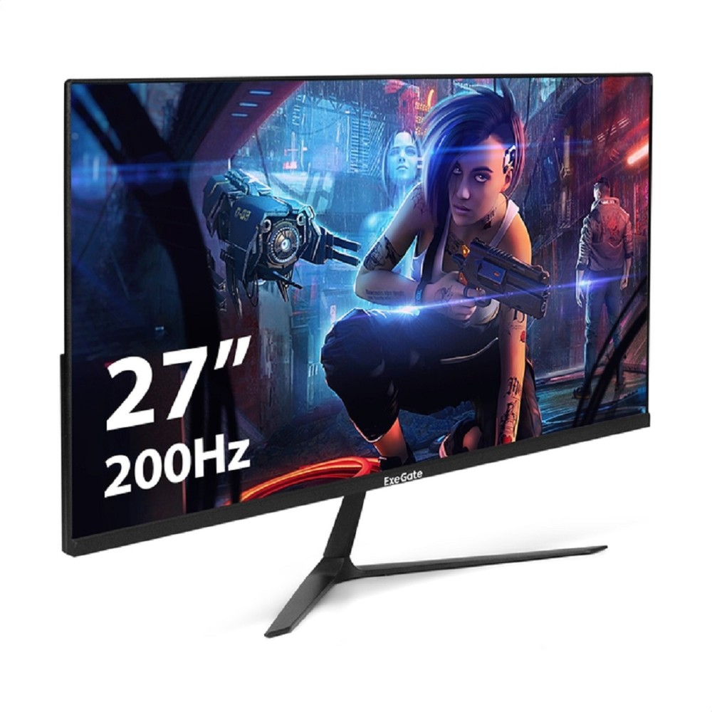 LCD ExeGate 27" EG2700CA Combat {VA 1920x1080 200Hz 1ms 250cd 4000:1 178/178  Speakers 2xHDMI2.1 DisplayPort audio-out FreeSync} [EX300572RUS]