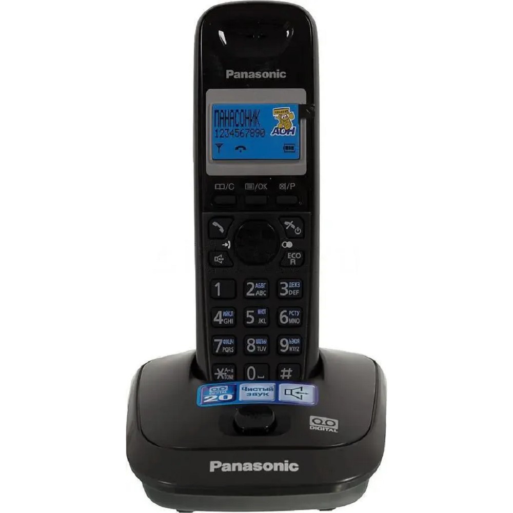 Panasonic KX-TG2521RUT (титан) {АОН, Caller ID,спикерфон,голосовой АОН,полифония,цифровой автоответчик}