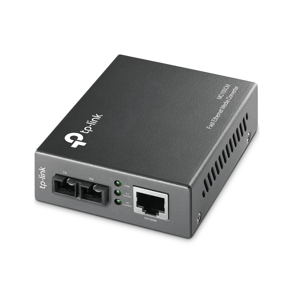 TP-Link MC100CM Многомодовый медиаконвертер Fast Ethernet 100Base-TX / 100Base-FX (Duplex SC), 1310нм, многомод (до 2 км)
