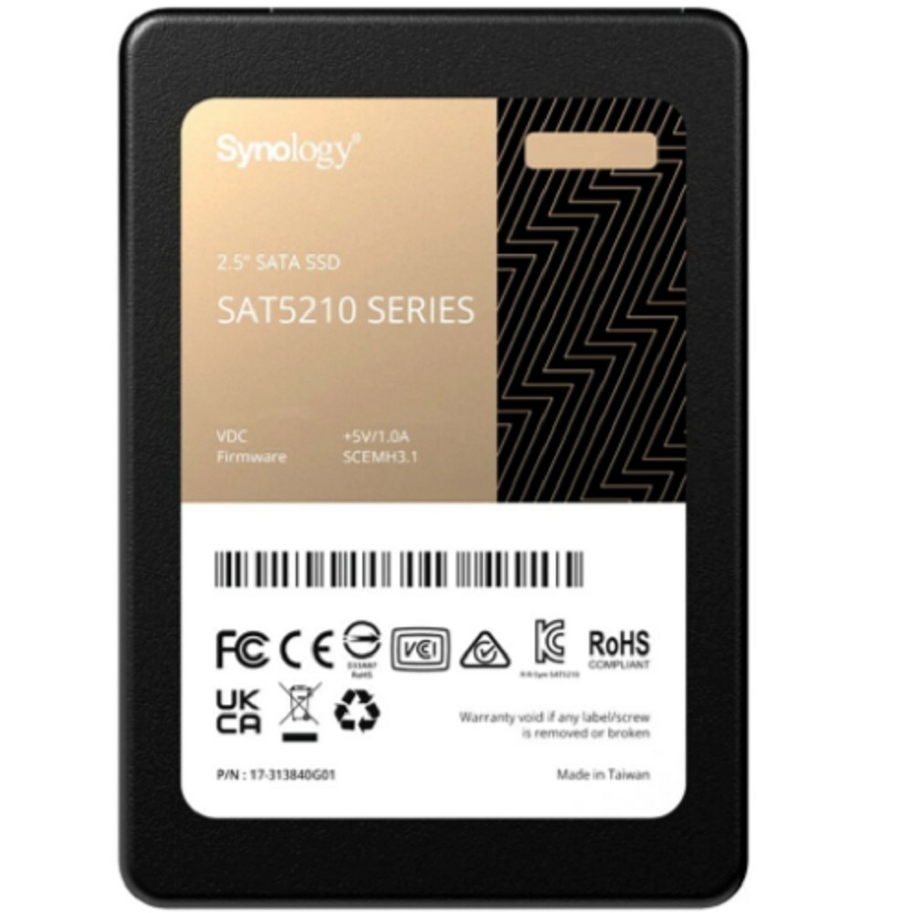 Synology SAT5210 SSD SATA 2,5" 480Gb, R530/W500Mb/s, IOPS 96K/55K, MTBF 1,5M 