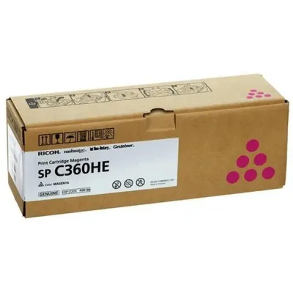 Ricoh Принт-картридж SP C360HE малиновый SP C360DNw/SP C360SNw/SP C360SFNw/SP C361SFNw, (6000 страниц)(408186)