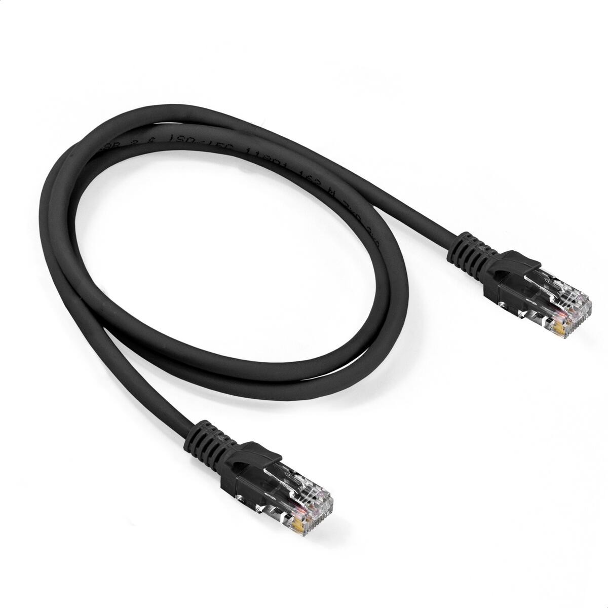 Exegate EX300492RUS Патч-корд медный ExeGate UTP-RJ45-RJ45-5e-CU-1M-BK, UTP, cat.5e, 1м, черный