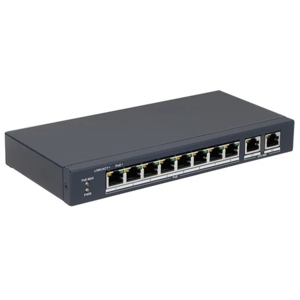 HiWatch DS-S1008P 8x100Mb 2G 8PoE+ 60W неуправляемый