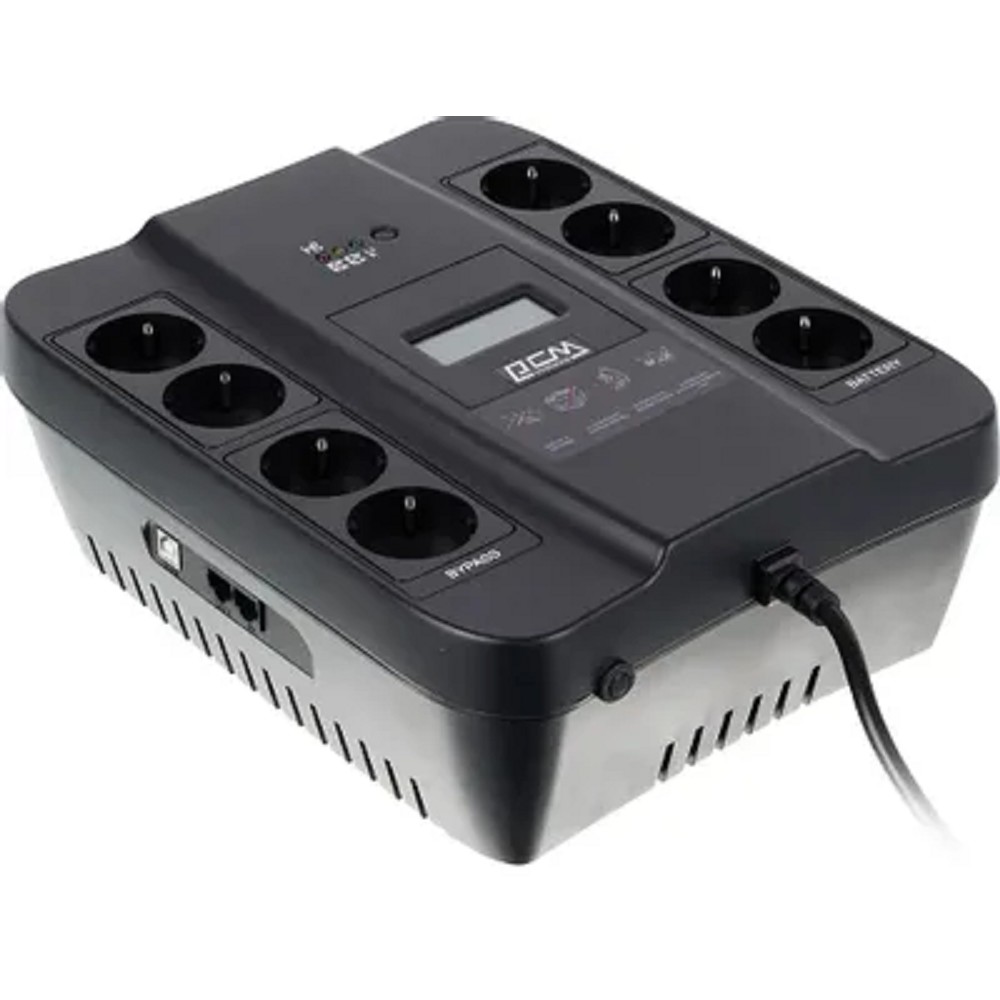 PowerCom Spider SPD-550U LCD ИБП {Line-Interactive, 550VA / 330W, 8xEURO: 4 с резервным питанием, 4 с фильтрацией, USB} (1138685)