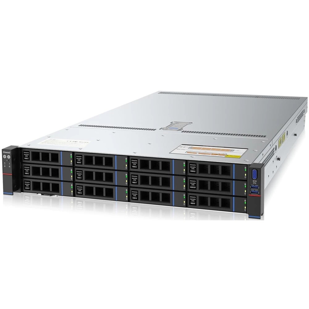 Gooxi SL201-D12R-NV-G3 2U, 2xLGA4189 ; 32x DDR4; 12x 3.5(2.5") SATA/SAS/NVMe ;  2x 2.5" rear SAS/SATA; 2x 2.5" rear NVMe ; 2х M.2 NVMe 2280 ;   1xPCIe 4.0x16; 2xPCIe 4.0x8 ;  OCP3.0 ; 2x1GbE i350; IPM