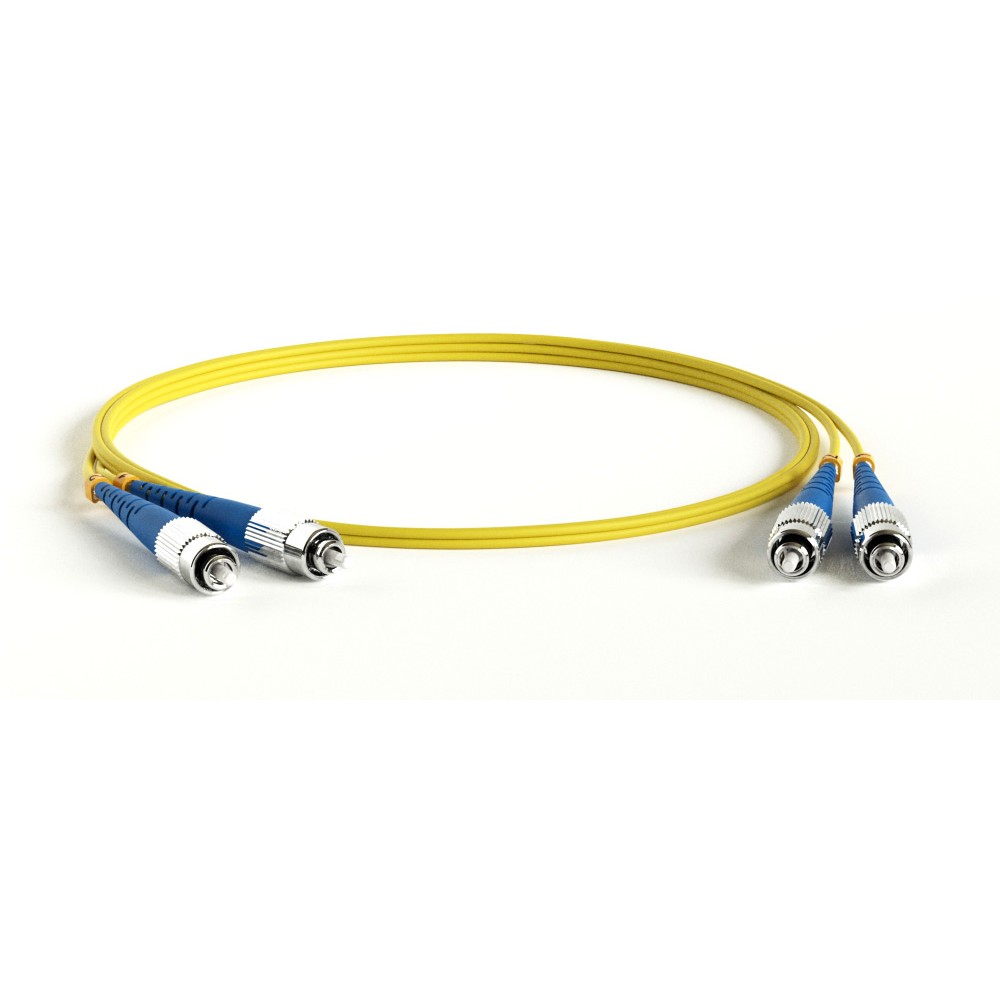 Hyperline FC-D2-9-FC/­UR-FC/­UR-H-1M-LSZH-YL Патч-корд волоконно-оптический (шнур) SM 9/­125 (OS2), FC/­UPC-FC/­UPC, 2.0 мм, duplex, LSZH, 1 м