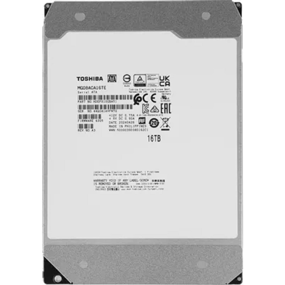 16TB Toshiba Enterprise Capacity (MG08ACA16TE) SATA, 7200 rpm, 512Mb buffer, 3.5"}