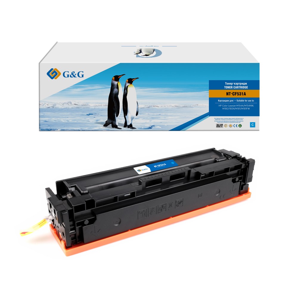 Картридж лазерный G&amp;G NT-CF531A голубой (900стр.) для HP CLJ M154A/M154NW,M180/180N/M181/M181FW