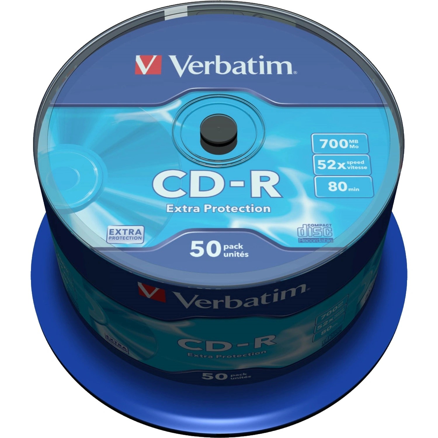 Verbatim Диски CD-R 50 шт. 48/52-x 700Mb, Cake Box (43351)