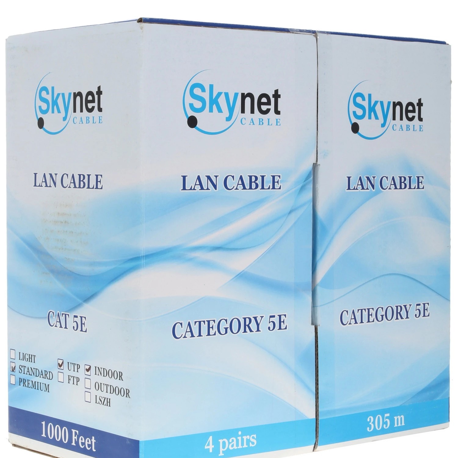 SkyNet Кабель UTP indoor 4x2x0,48, медный, FLUKE TEST, кат.5e, однож., (305м) box, серый [CSS-UTP-4-CU](АК5010144/1693207)
