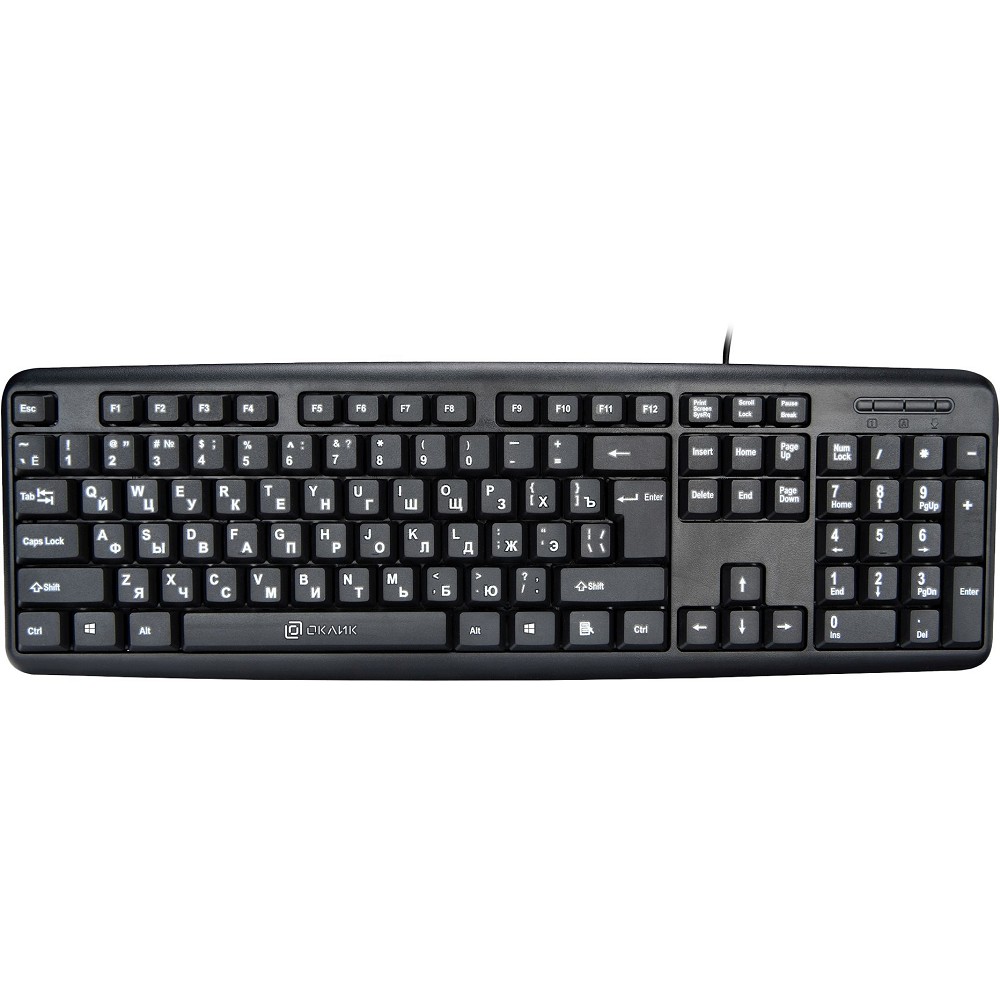 Клавиатура Oklick 180V2 черный  {Клавиатура, USB} [1185956] 