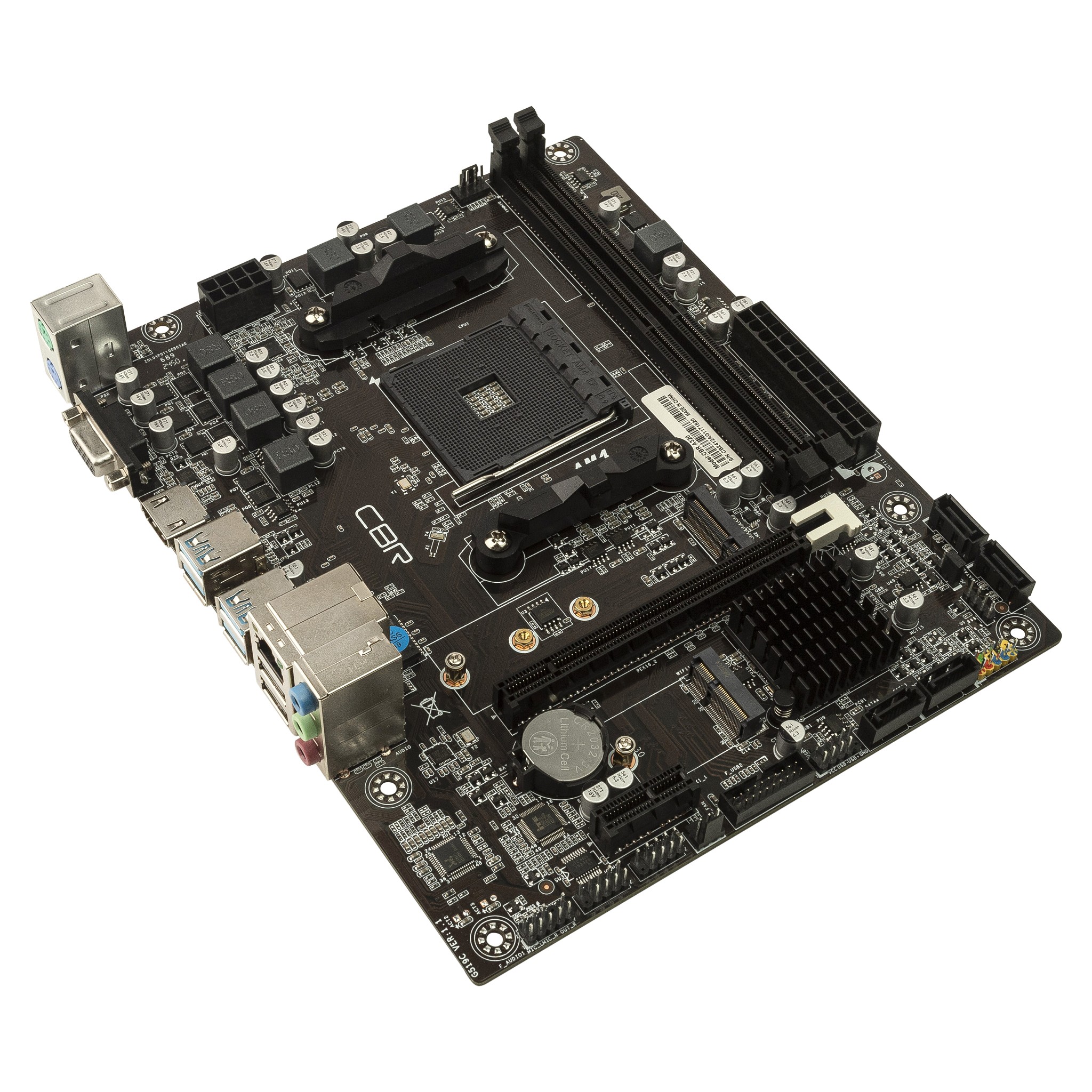 CBR A320 OEM { Chipset A320, Socket AM4, 2*DDR4, mATX, VGA+HDMI, 1*PCIEx16,1*PCIEx1, 1*M.2(NVME), 4*SATA3, 2*USB2.0 + 4*USB3.0, LAN 1Gb} OEM УПАКОВКА