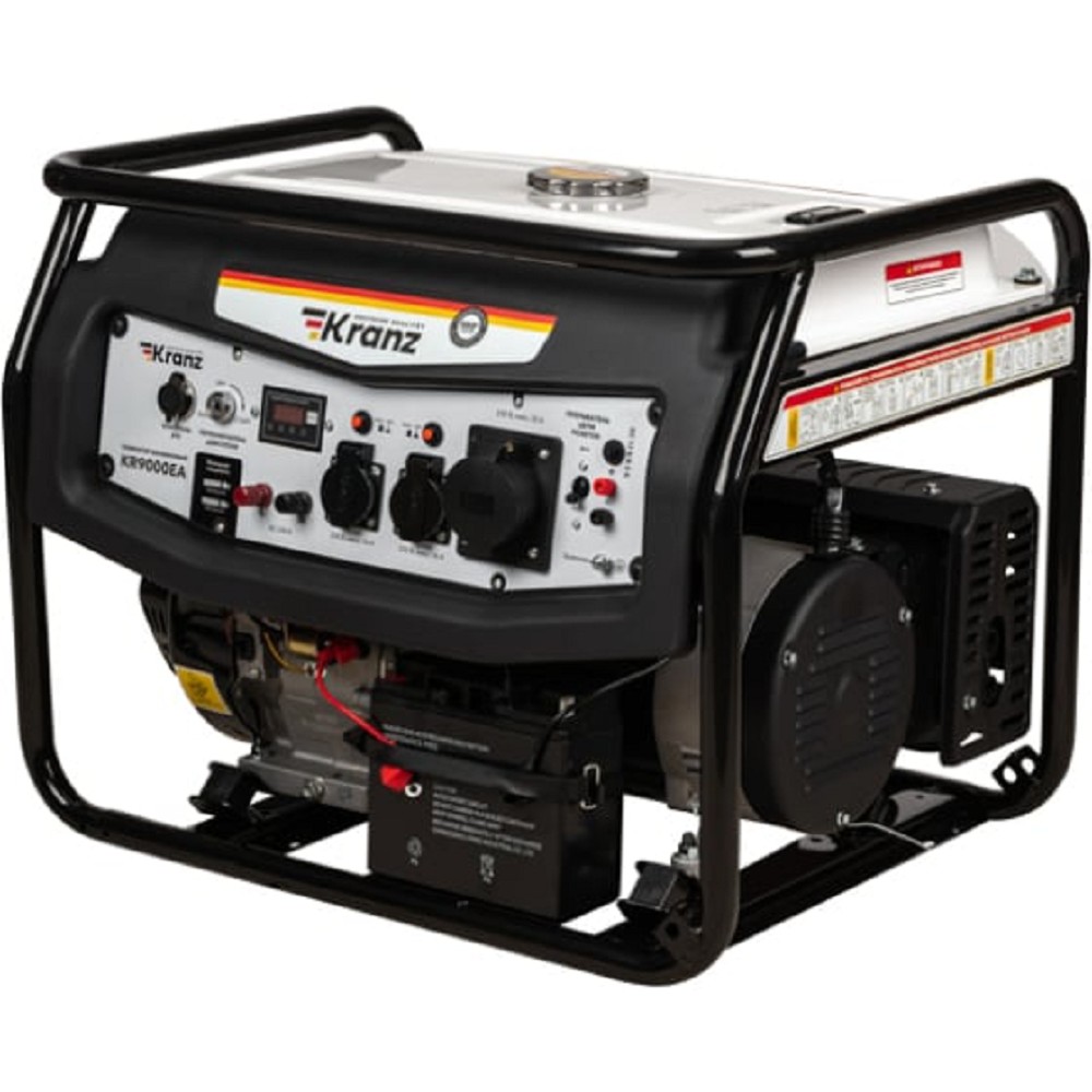 Kranz KR-16-1138 Генератор бензиновый KR9000EA, 9,0кВт, 230В, 25л, коннектор автоматики, электростартер