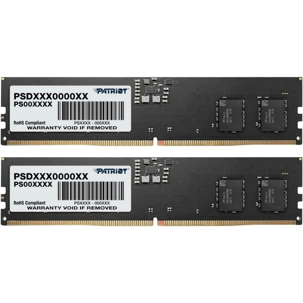 Patriot DDR5 DIMM 16GB 2x8Gb 4800MHz Patriot PSD516G4800K Signature RTL PC5-38400 CL40 DIMM ECC 288-pin 1.1В