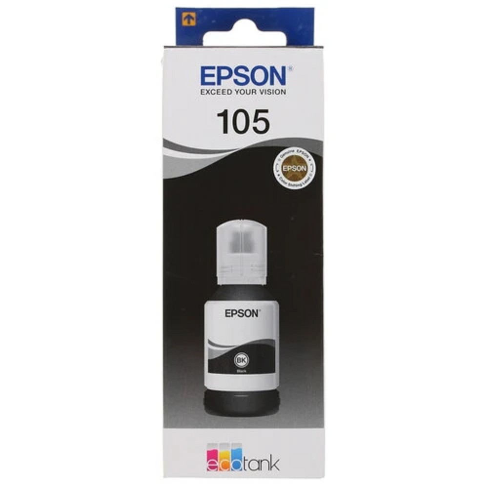 EPSON C13T00Q140  Контейнер 105  с черными пигментными чернилами для L7160/7180, 140 мл