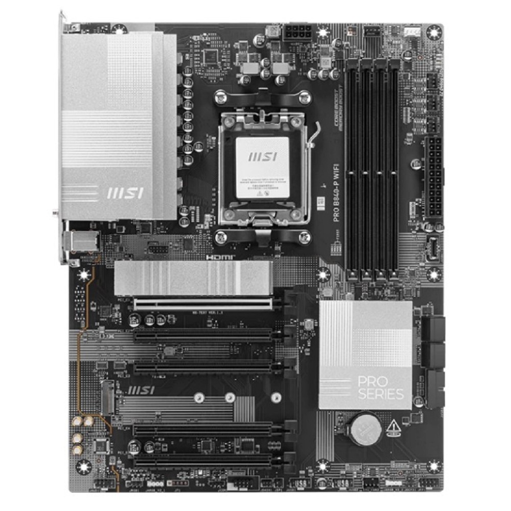 MSI PRO B840-P WIFI {SocketAM5 AMD B840 4xDDR5 ATX AC`97 8ch(7.1) 2.5Gg RAID+HDMI}