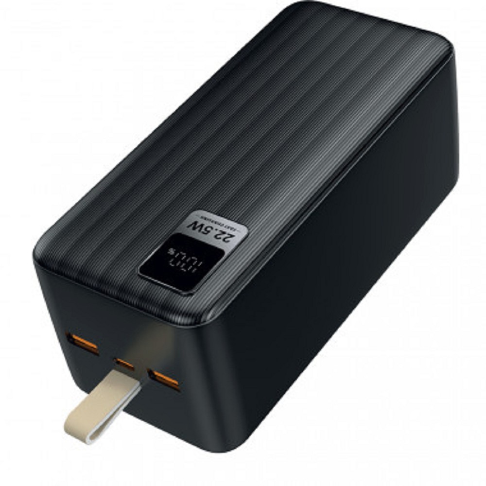 Perfeo Powerbank WATERFALL 50000 mAh/LED дисплей/PD + QC 3.0/Type-C/2 USB/Выход: 5A, max 22.5W/Black (PF_D0186)