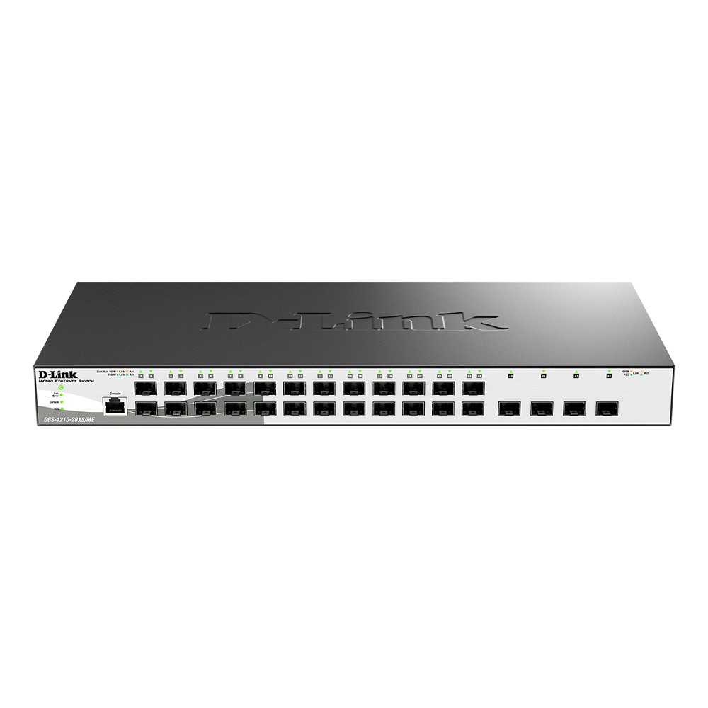 D-Link DGS-1210-28XS/ME/C1A Управляемый L2 коммутатор с 24 портами 100/1000Base-X SFP и 4 портами 10GBase-X SFP+