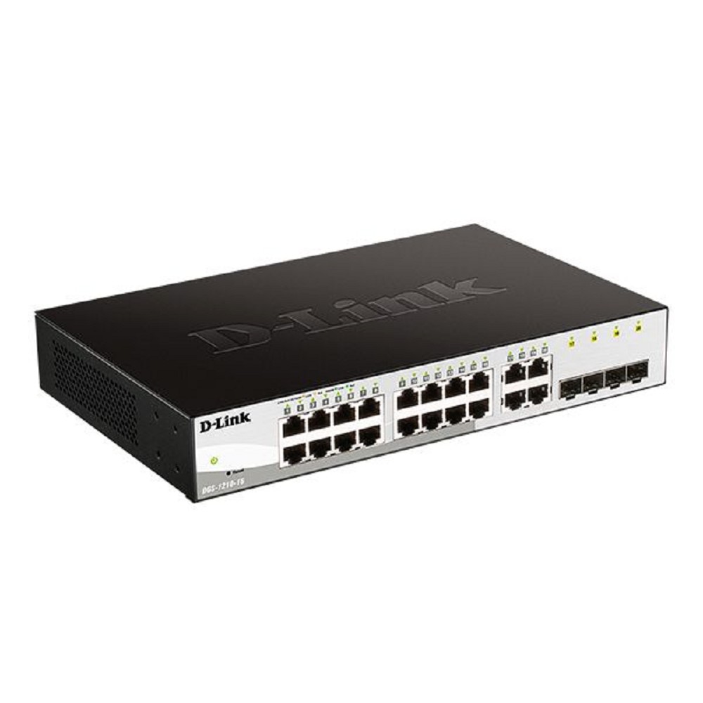 D-Link DGS-1210-16/G2A Управляемый L2 коммутатор с 16 портами 10/100/1000Base-T и 4 комбо-портами 100/1000Base-T/SFP