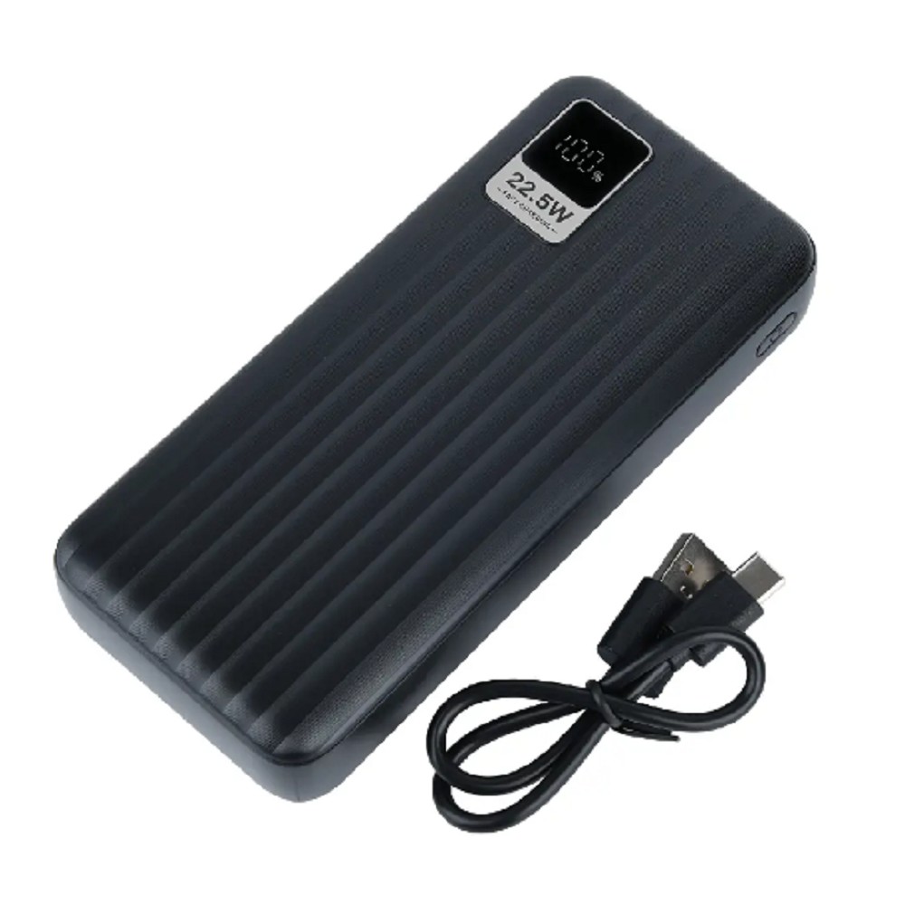 Perfeo Powerbank WATERFALL 20000 mAh/LED дисплей/PD + QC 3.0/Type-C/2 USB/Выход: 5A, max 22.5WBlack (PF_E1471)