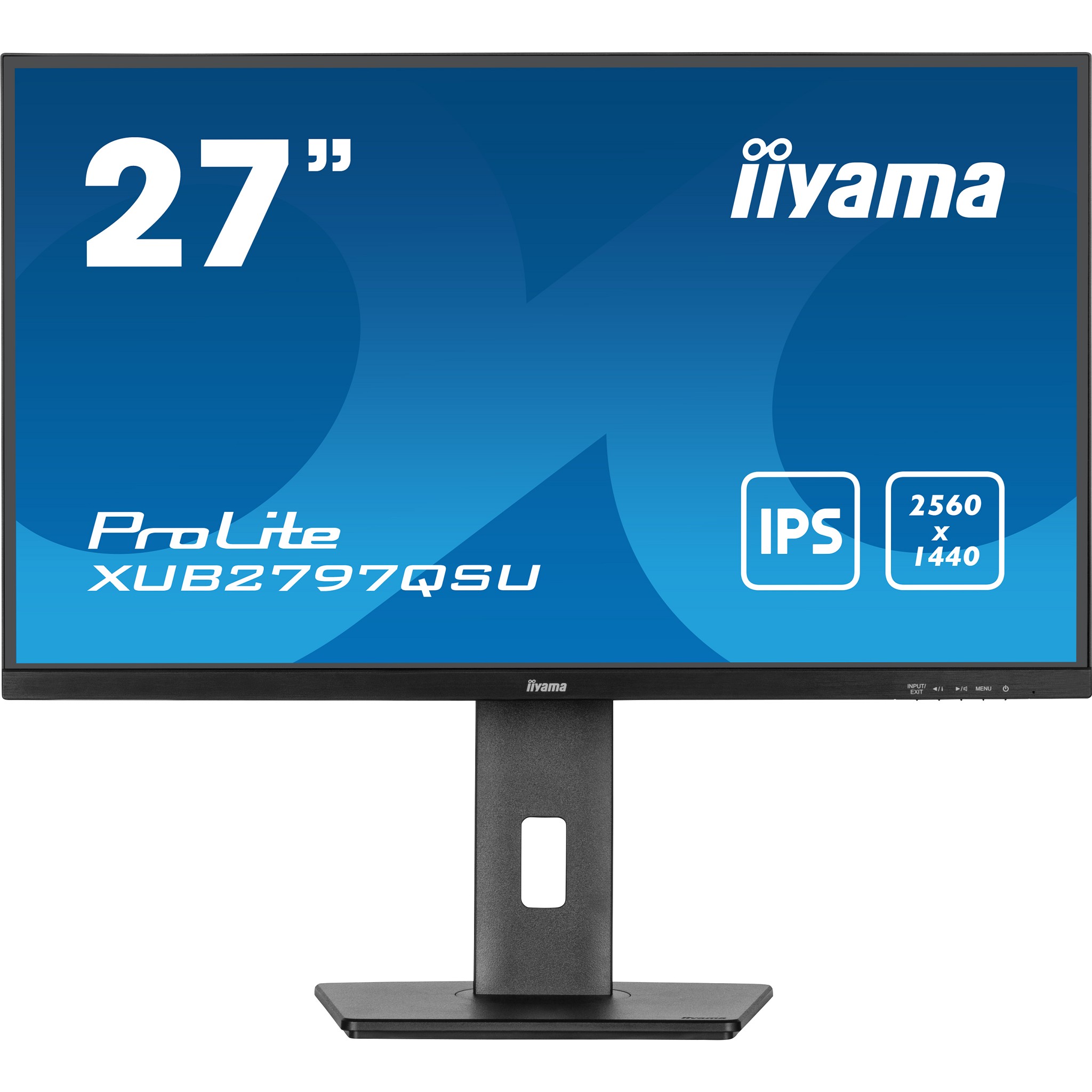 LCD IIYAMA 27" XUB2797QSU-B2 черный {IPS 2560x1440 100Hz 1ms 300cd HDMI DisplayPort USB 2x2W HAS Pivot}