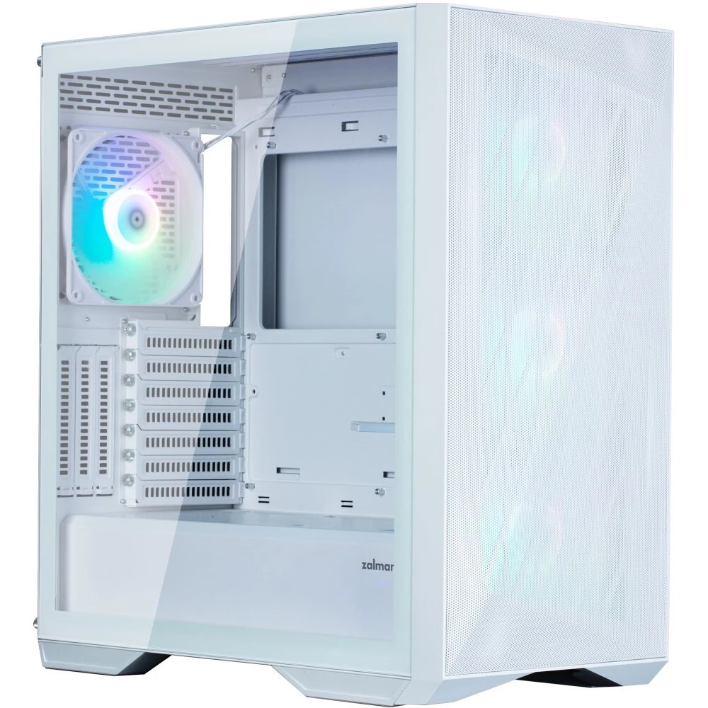 Корпус ZALMAN Z9 Iceberg MS, EATX, WHITE, WINDOW, 4x3.5", 5x2.5", 2xUSB2.0, 2xUSB3.0, 1xUSB 3.1 Gen2 Type-C, FRONT 3x140mm ARGB, REAR 1x140mm ARGB