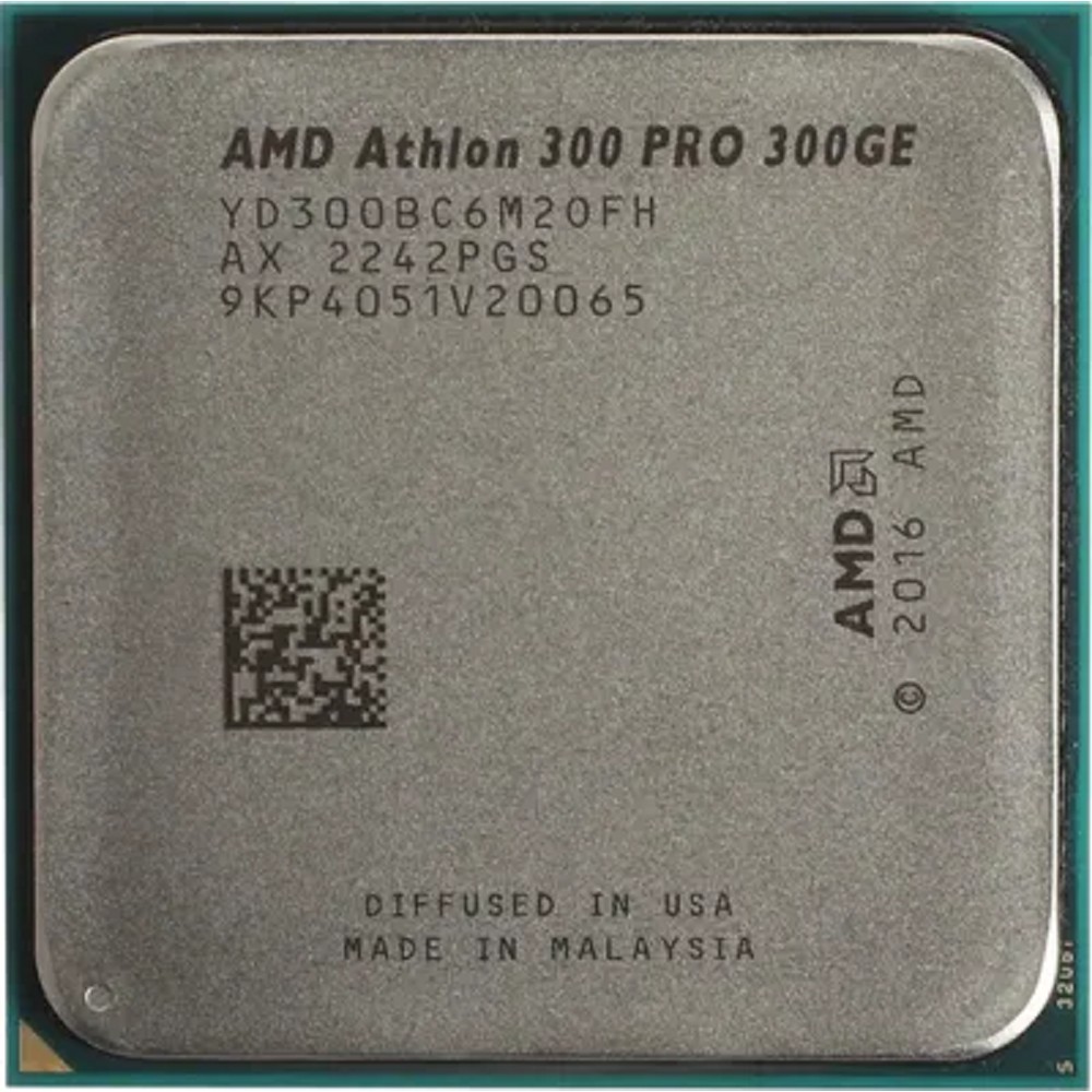 CPU AMD Athlon (300) PRO 300GE OEM (YD300BC6M2OFH) {(3.4GHz,5MB,35W,AM4) tray, with Radeon Vega Graphics} 