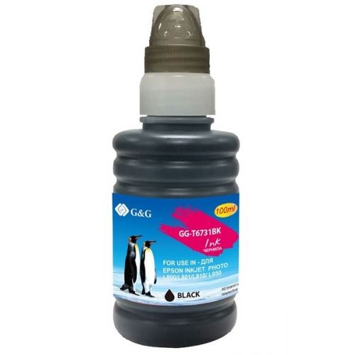 Чернила G&amp;G GG-T6731BK черный100мл для Epson L800, L805, L810, L850