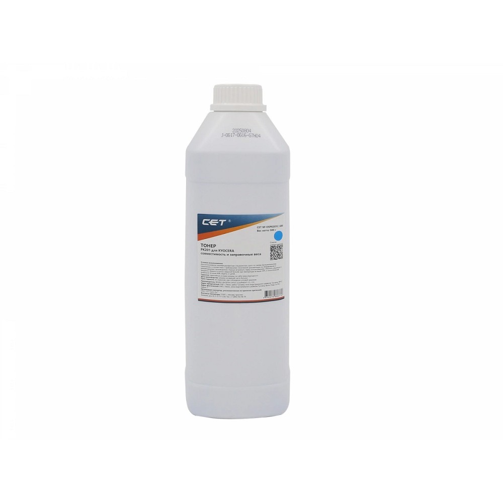 Тонер PK201 для KYOCERA ECOSYS P6030cdn/M6026cdn (CET) Cyan, 500г/бут, (унив.), OSP0201C-500