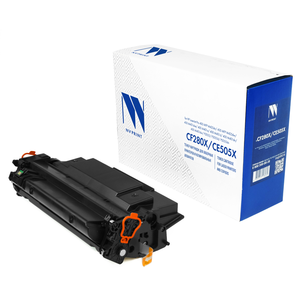 NVPrint CF280X/CE505X Картридж для принтеров HP LJ Pro 400 M401D Pro,400 M401DW Pro,400 M401DN Pro,400  M401A Pro,400 M401 Pro,40 0 M425 Pro,400 M425DW Pro,400 M425DN Pro/L5, черный, 6900 стр.