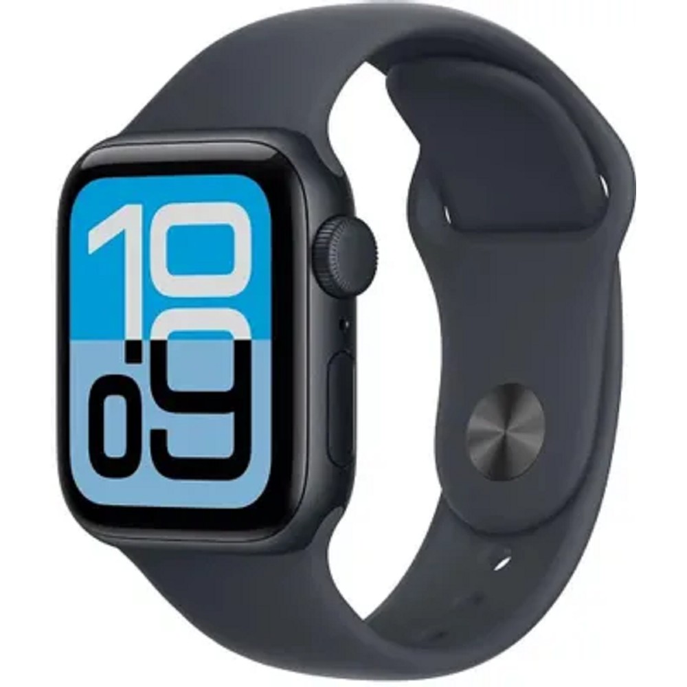 Apple Watch SE 3 44mm Midnight Aluminium Case with Midnight Sport Band - M/L (MEHQ4HN/A)