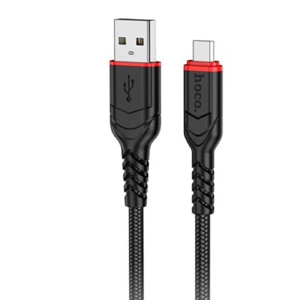 HOCO X59/ USB кабель Micro/ 3m/ 2.4A/ Нейлон/ черный