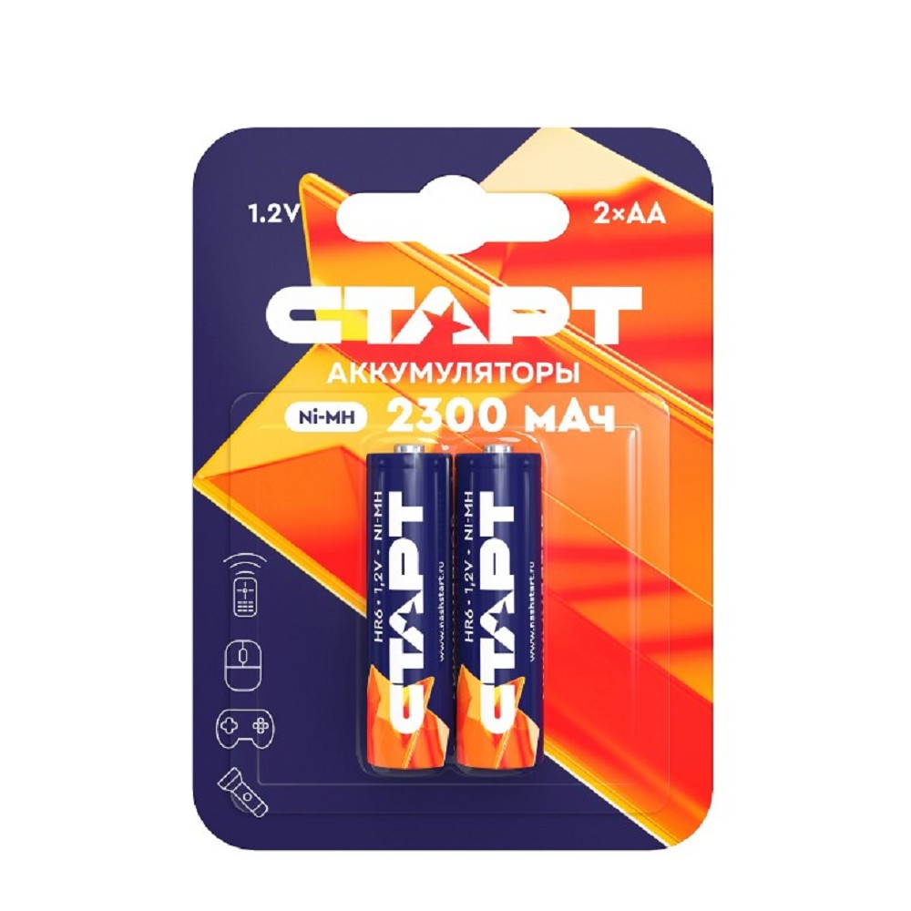 СТАРТ HR6 AA 2300mAh Ni-MH BL2 24/384 (2 шт. в уп-ке)