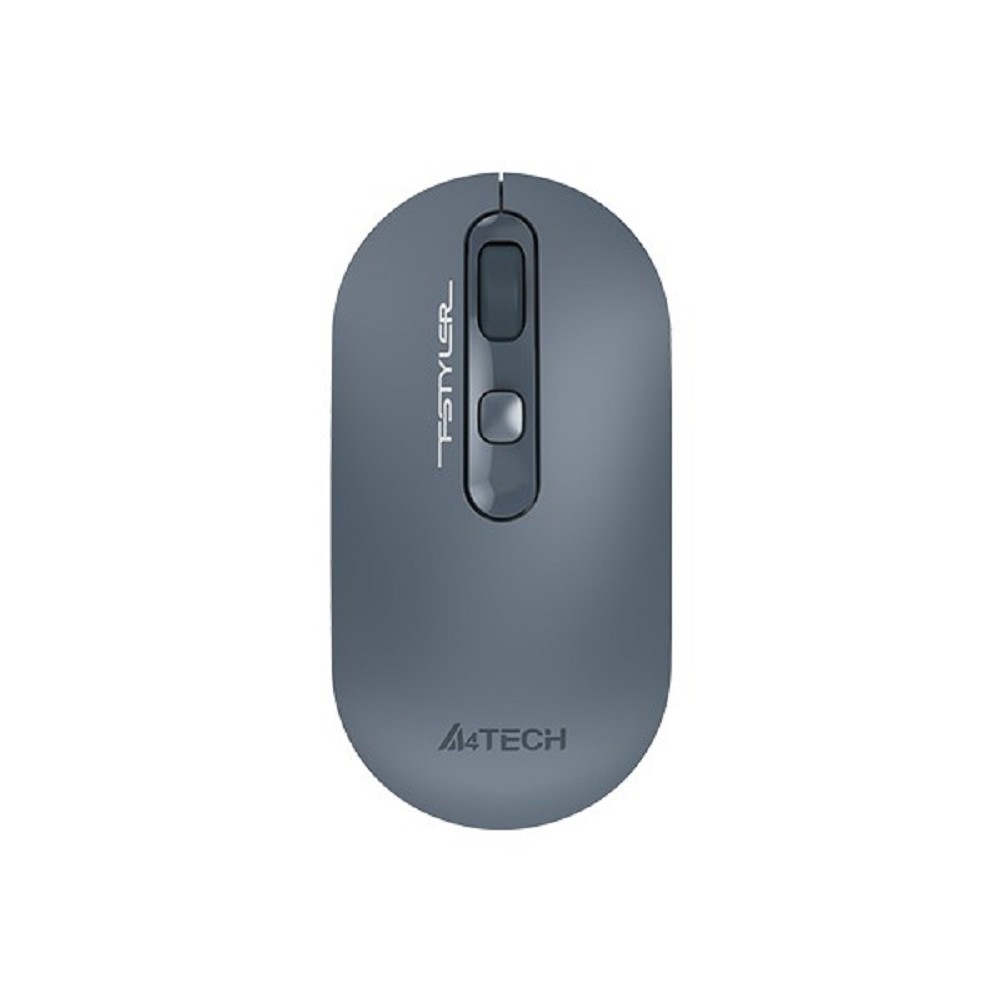 Мышь A4 Fstyler FG20 пепельный/синий оптическая (2000dpi) беспроводная USB для ноутбука (4but) {1379897}
