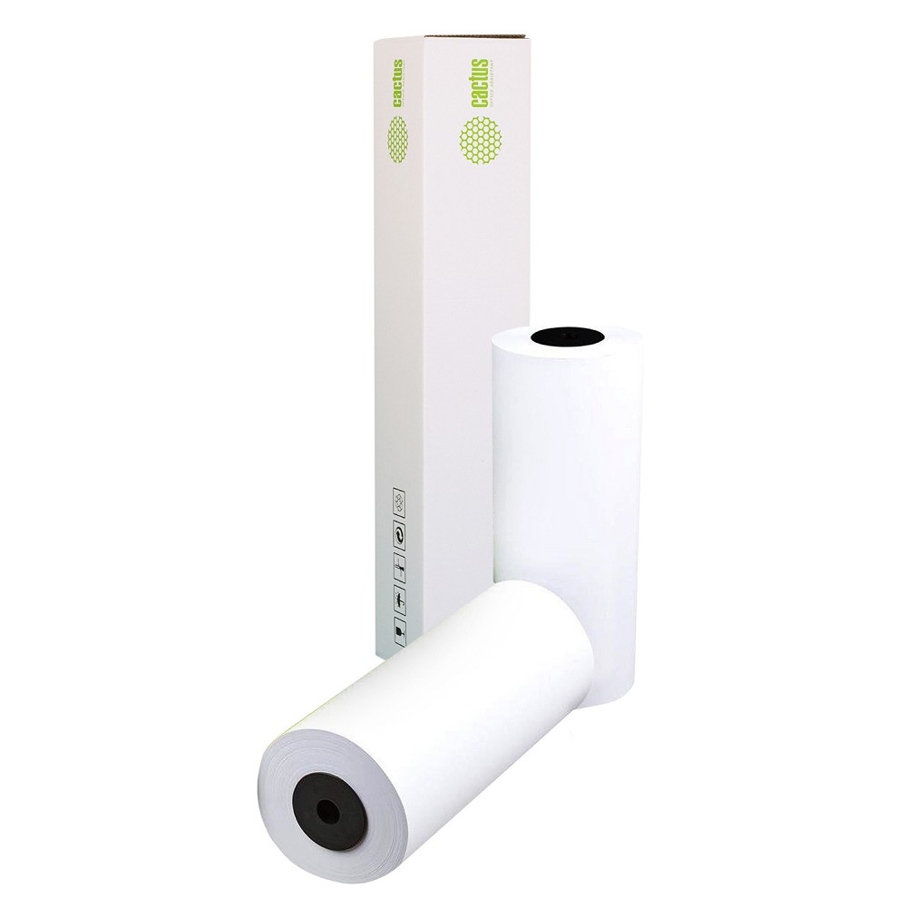 Cactus Eco CS-LFP80-420457E Бумага A2 420мм-45.7м/80г/м2/белый CIE155% универсальная втулка:50.8мм (2") (упак.:2рул)