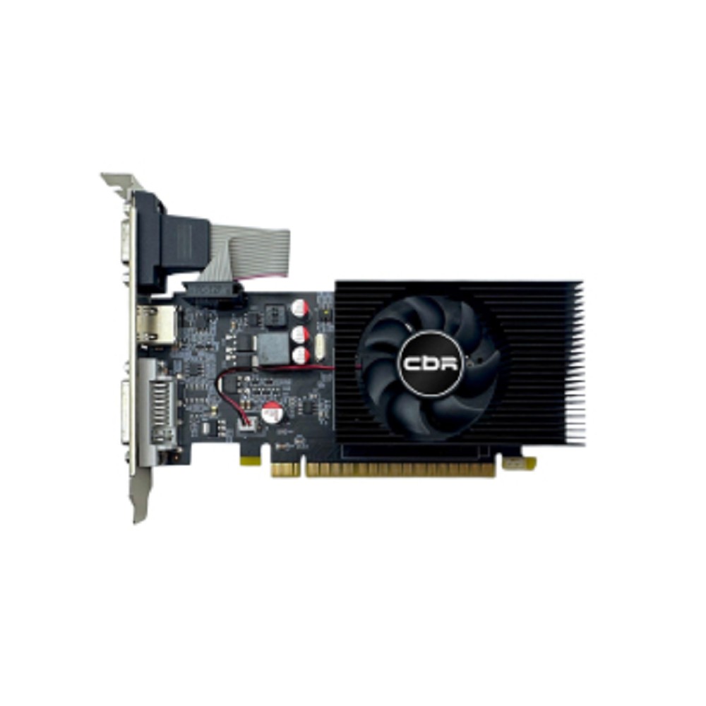 Видеокарта CBR GT730 2Gb DDR3, 128bit, 700Mhz, 1*HDMI + 1*DVI + 1*VGA, 49W, Ret [VGA-STX730-2G-RTL]